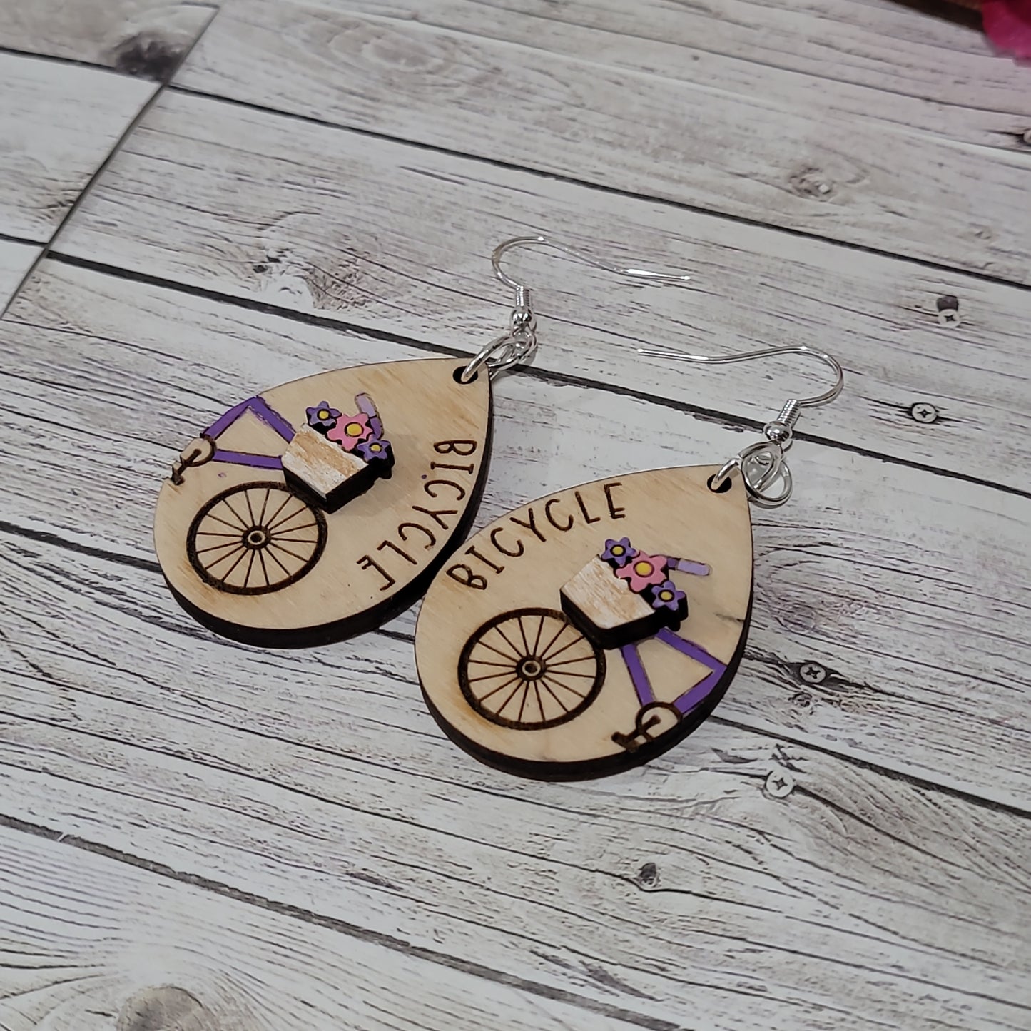 Bike Earrings
