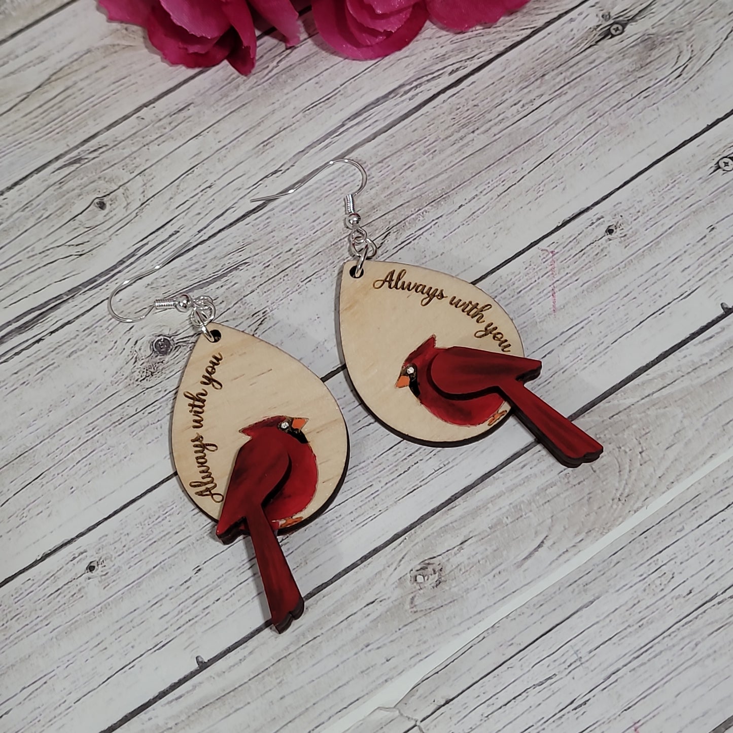 Cardinal Earrings, Always With You Earrings