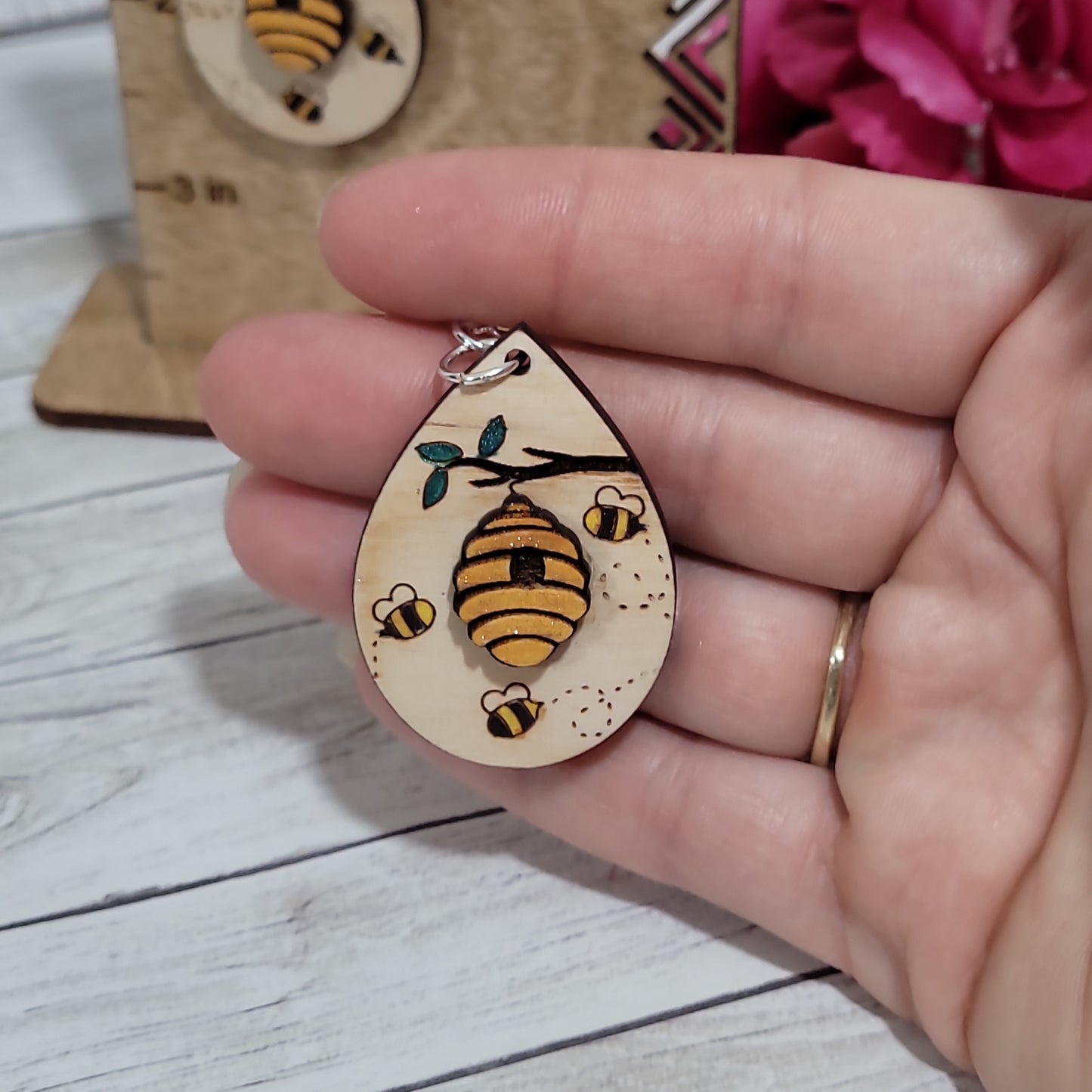 Bee Hive, Earrings