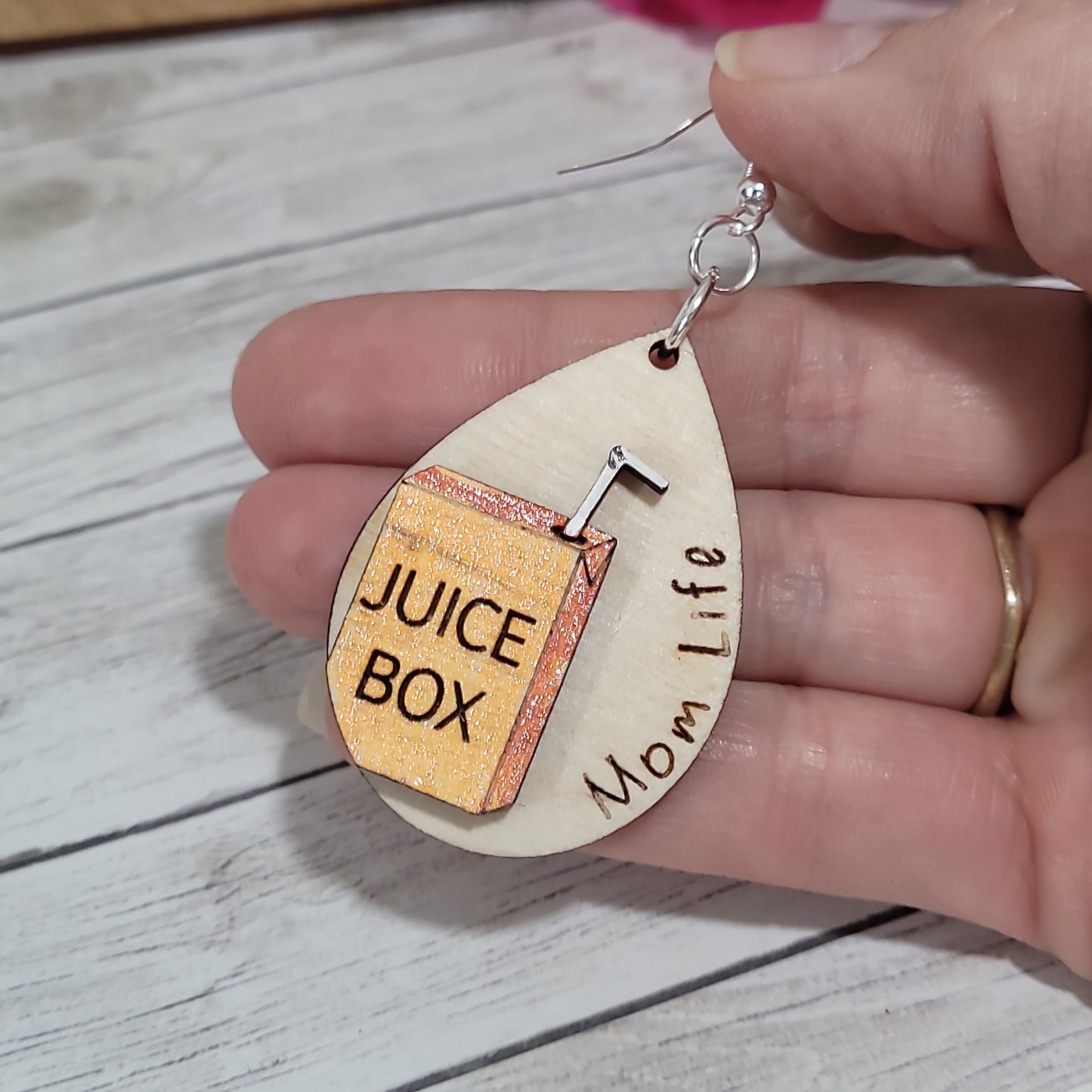 Mom Life Earrings/Juice Box Earrings