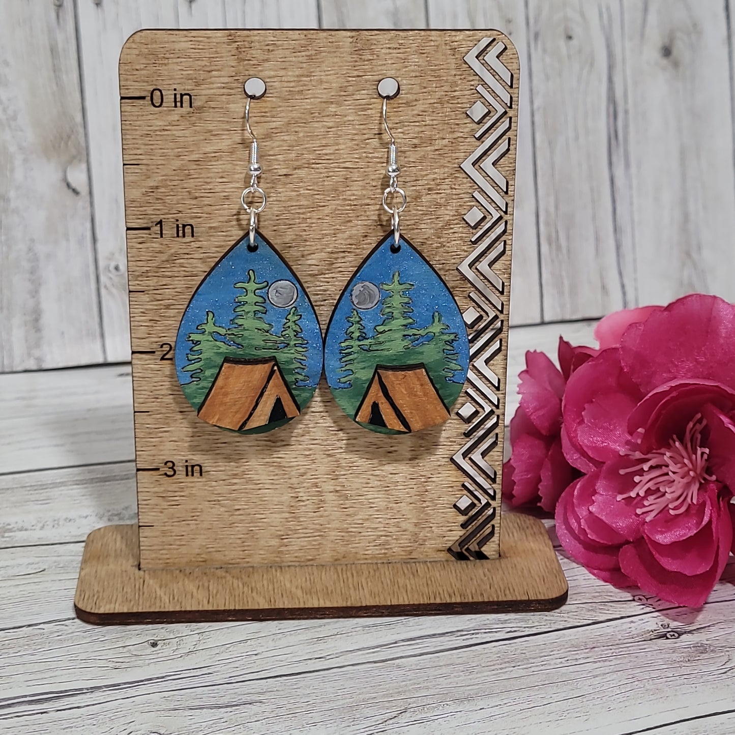 Camping Earrings, Tent Earrings