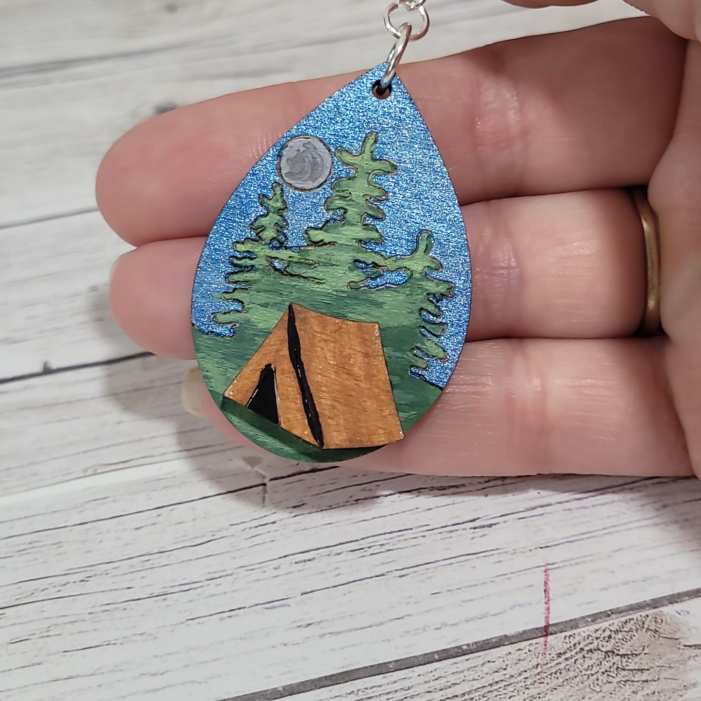 Camping Earrings, Tent Earrings