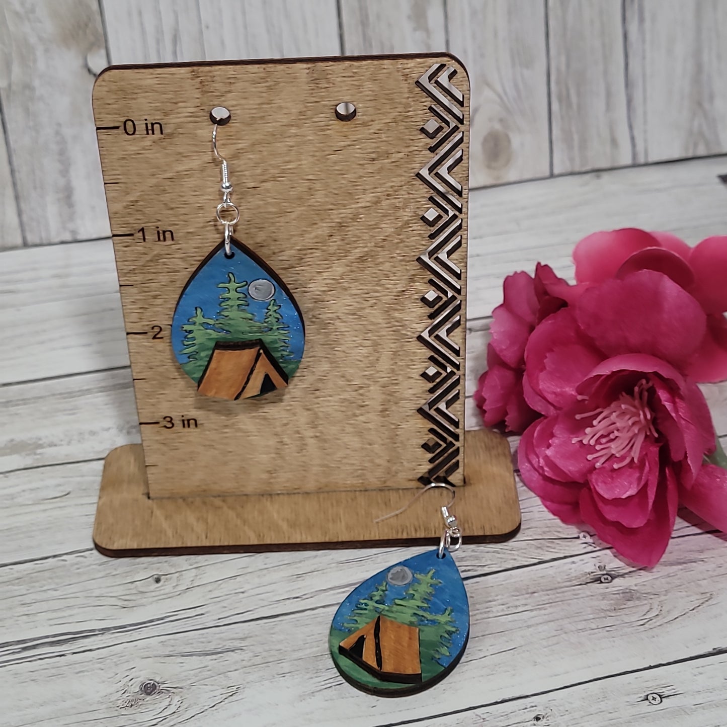 Camping Earrings, Tent Earrings
