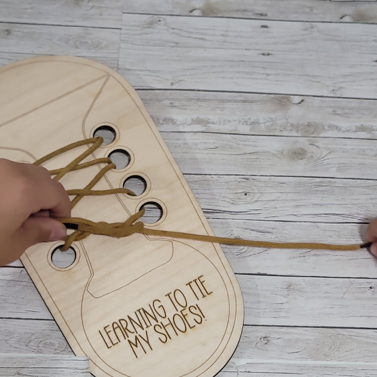 Learn to tie your shoe