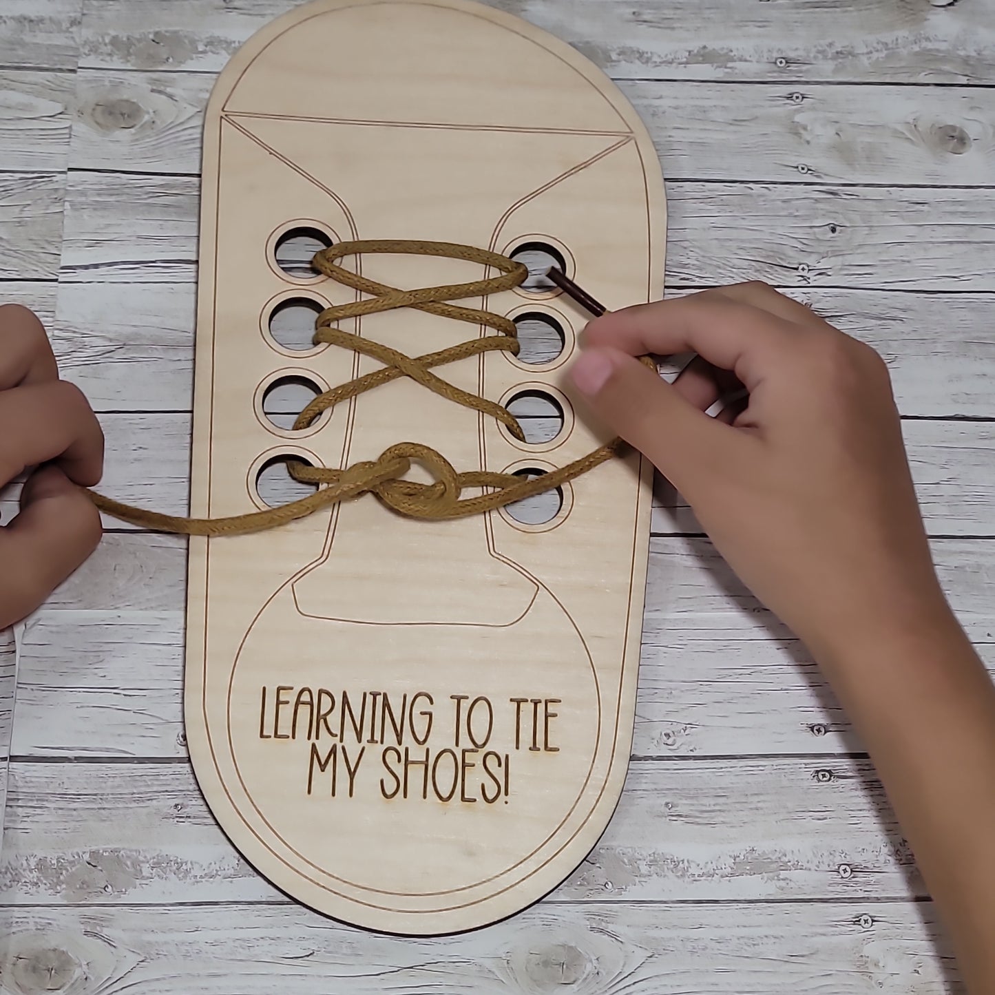 Learn to tie your shoe