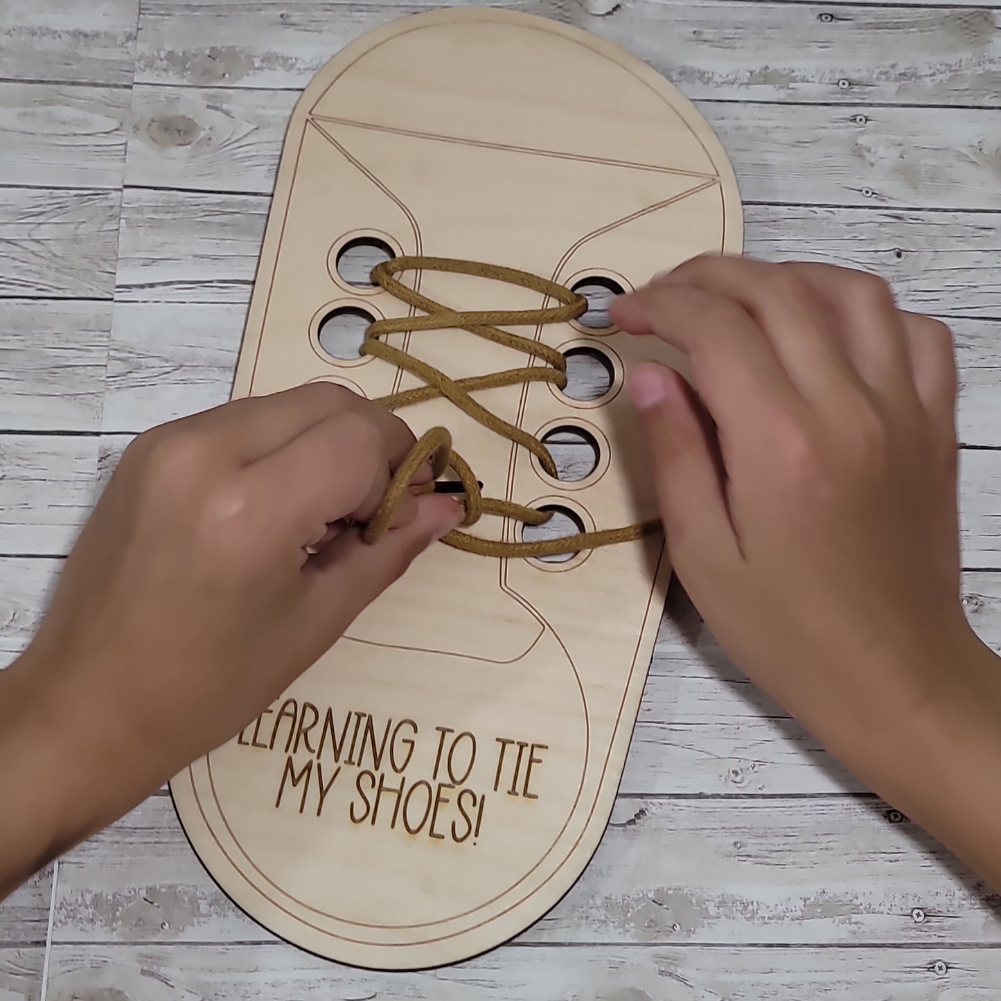 Learn to tie your shoe