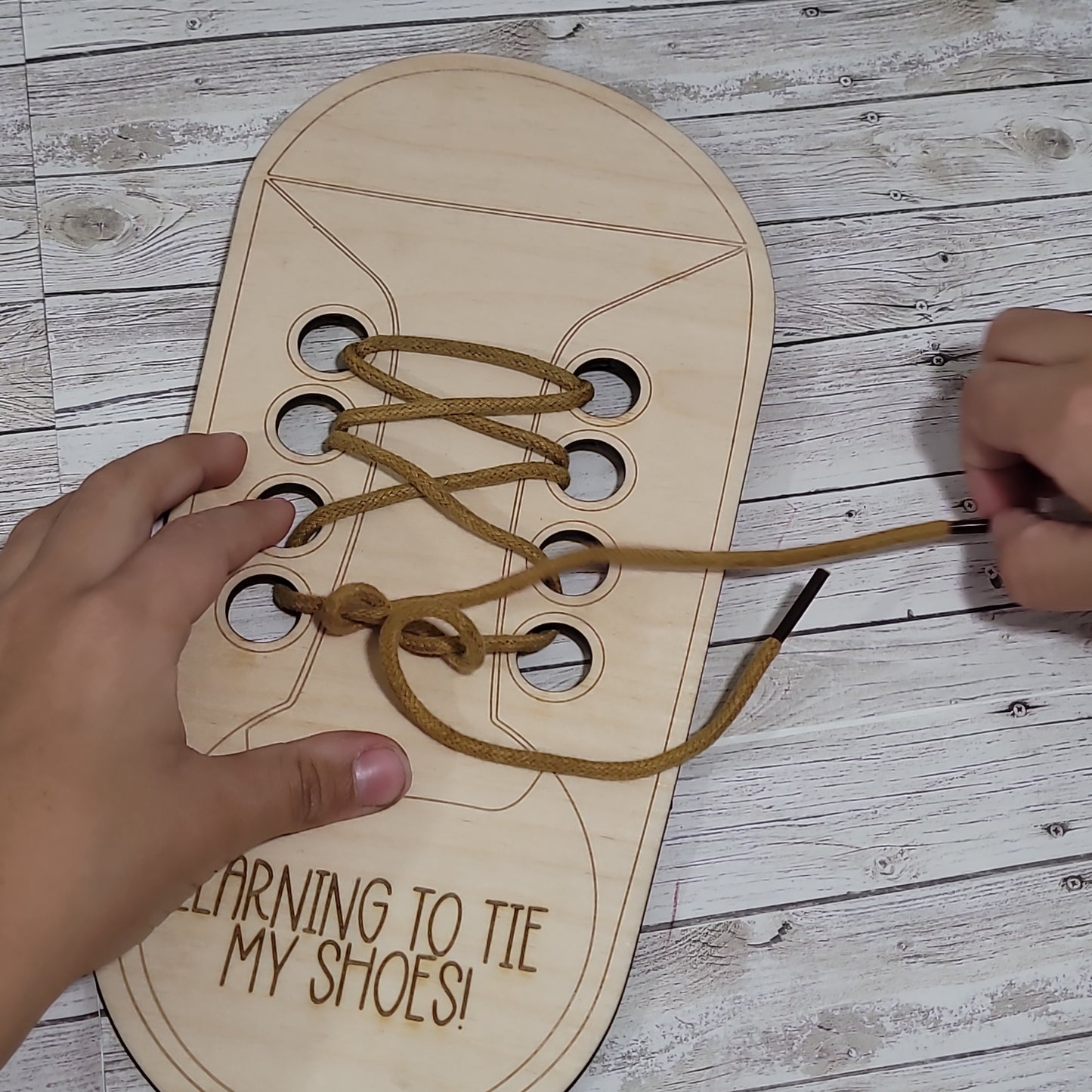 Learn to tie your shoe