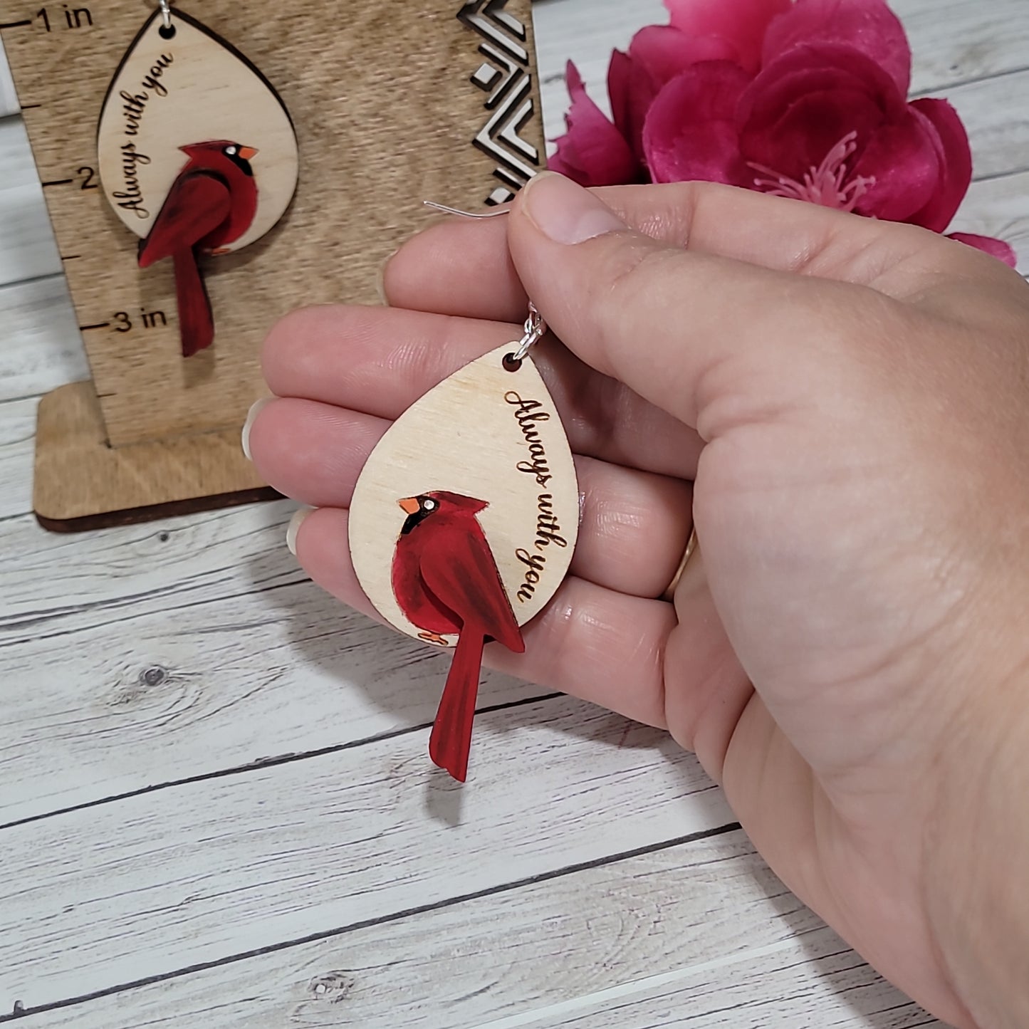 Cardinal Earrings, Always With You Earrings
