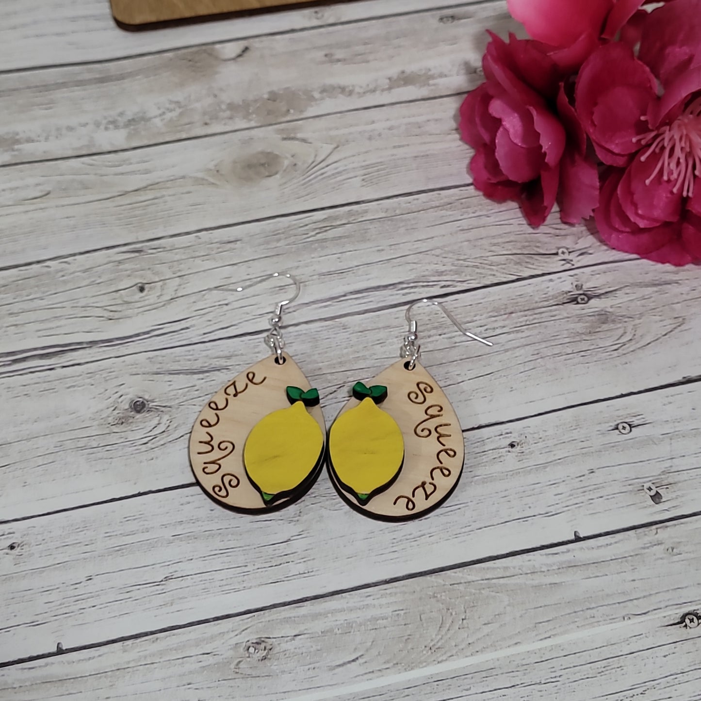 Lemon Earrings, Fresh Lemon Squeeze Earrings
