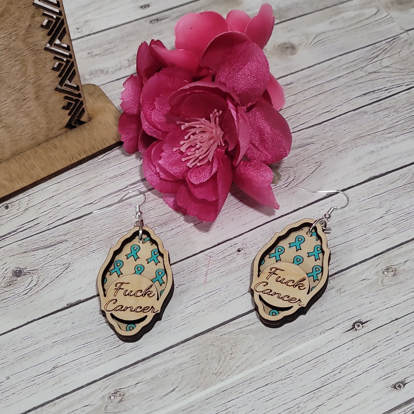 Fuck Cancer Earrings