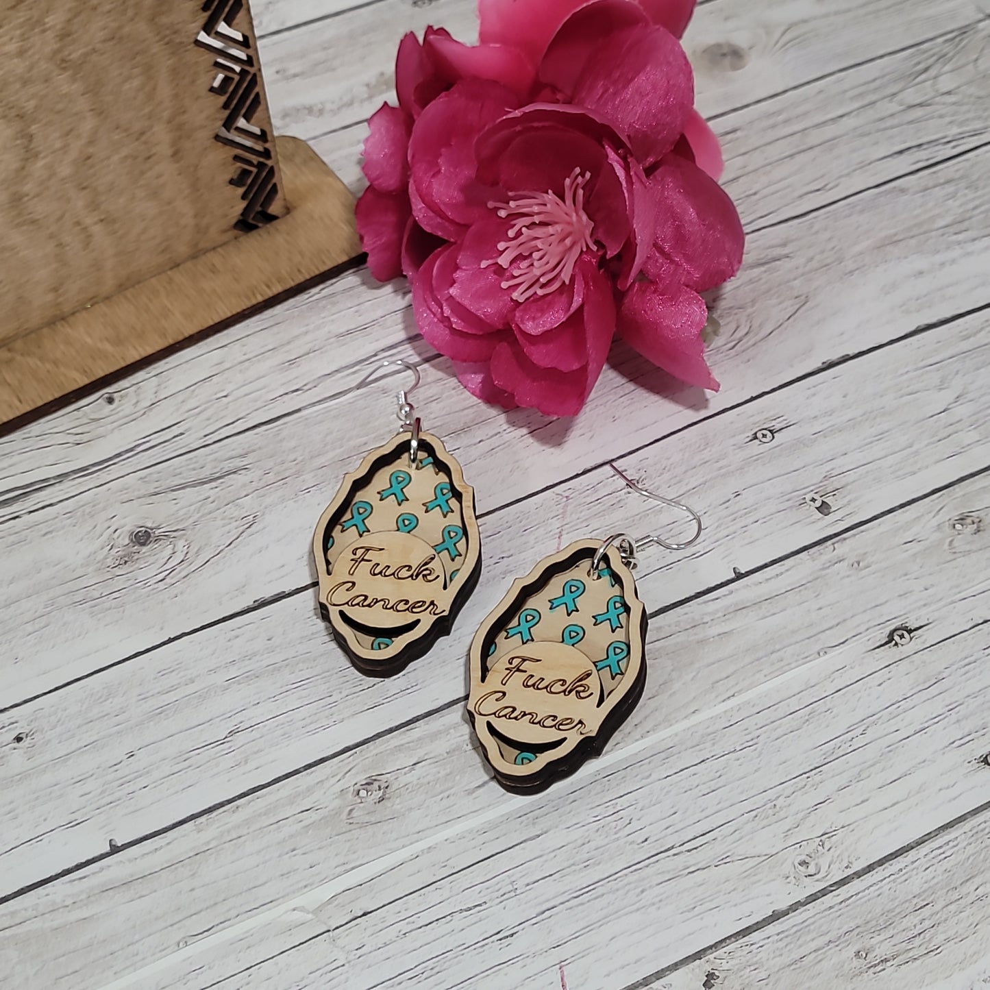 Fuck Cancer Earrings