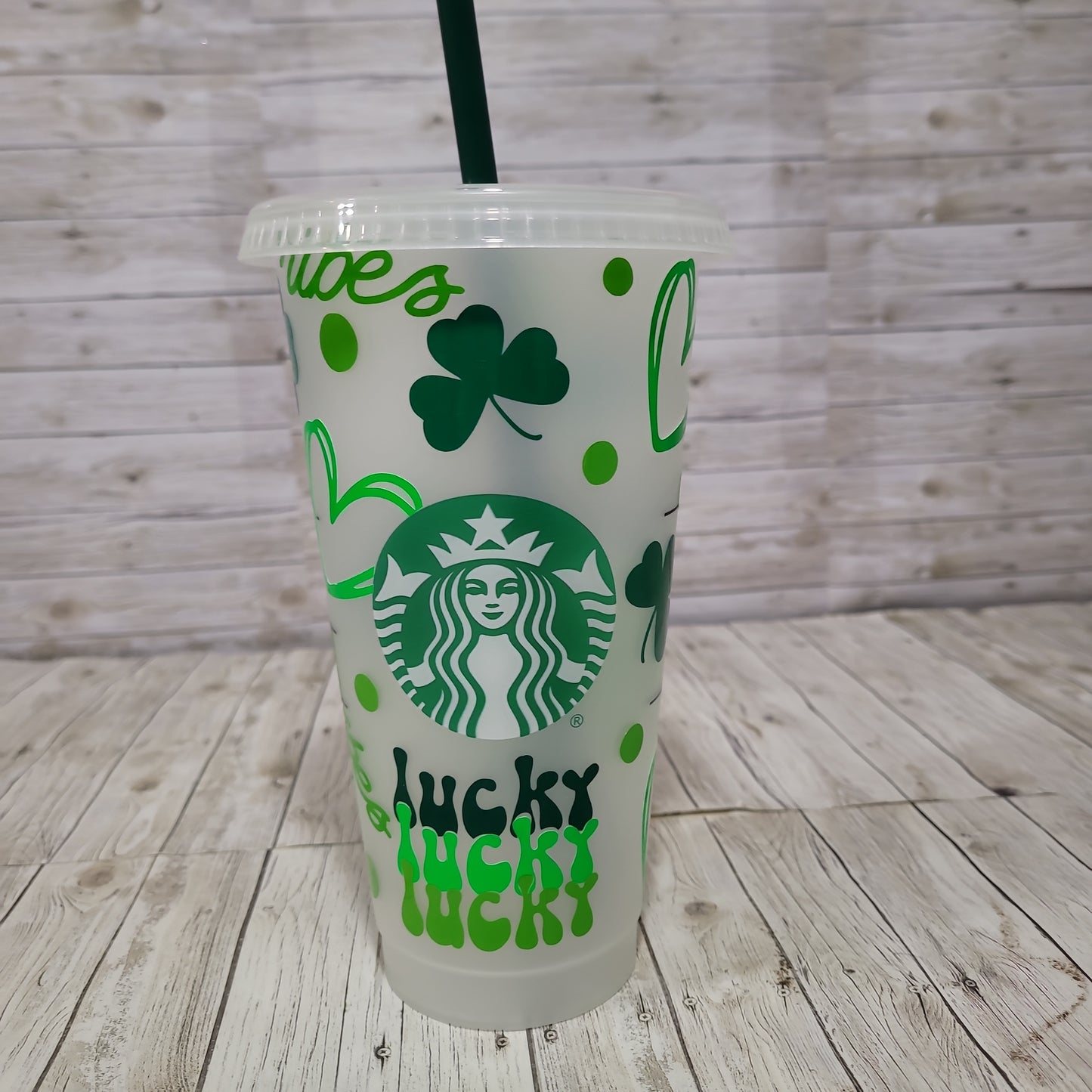 Lucky Shamrock Reusable Cup – St. Patrick’s Day Starbucks Style Tumbler