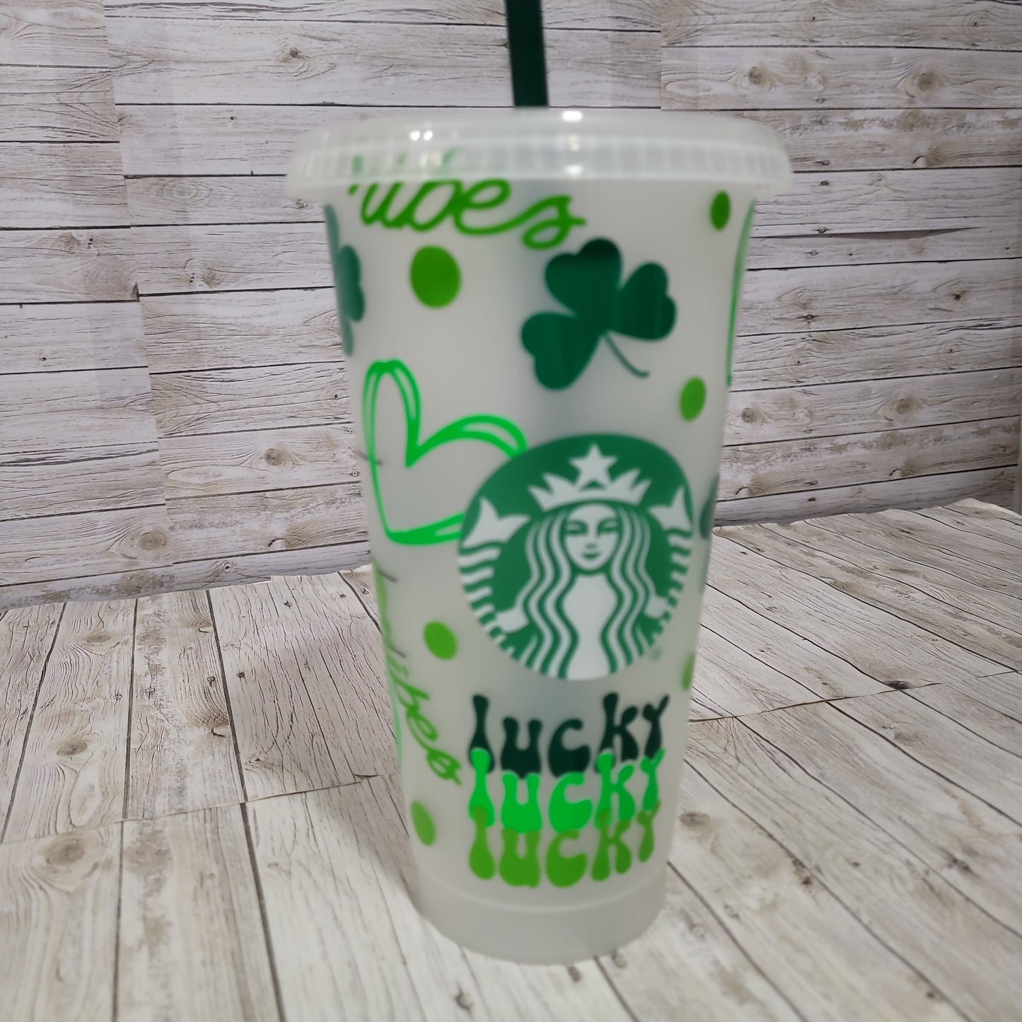Lucky Shamrock Reusable Cup – St. Patrick’s Day Starbucks Style Tumbler