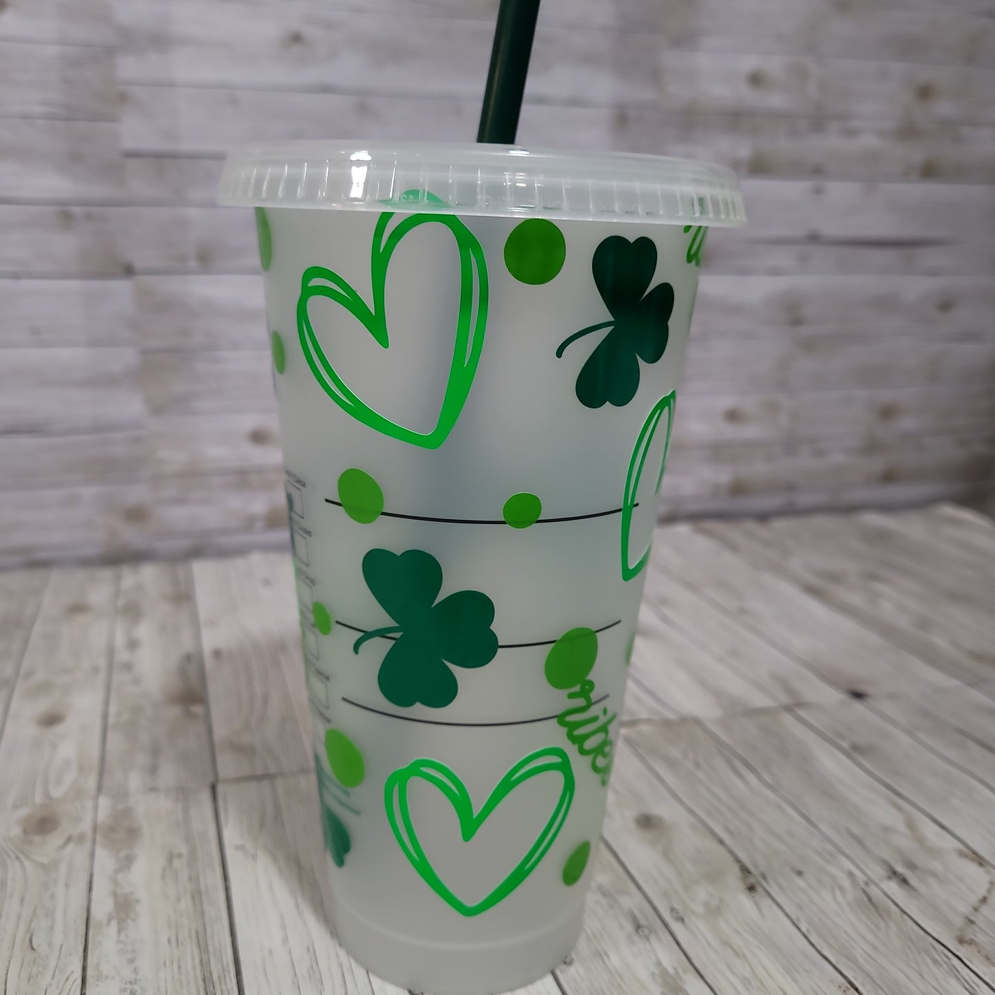 Lucky Shamrock Reusable Cup – St. Patrick’s Day Starbucks Style Tumbler