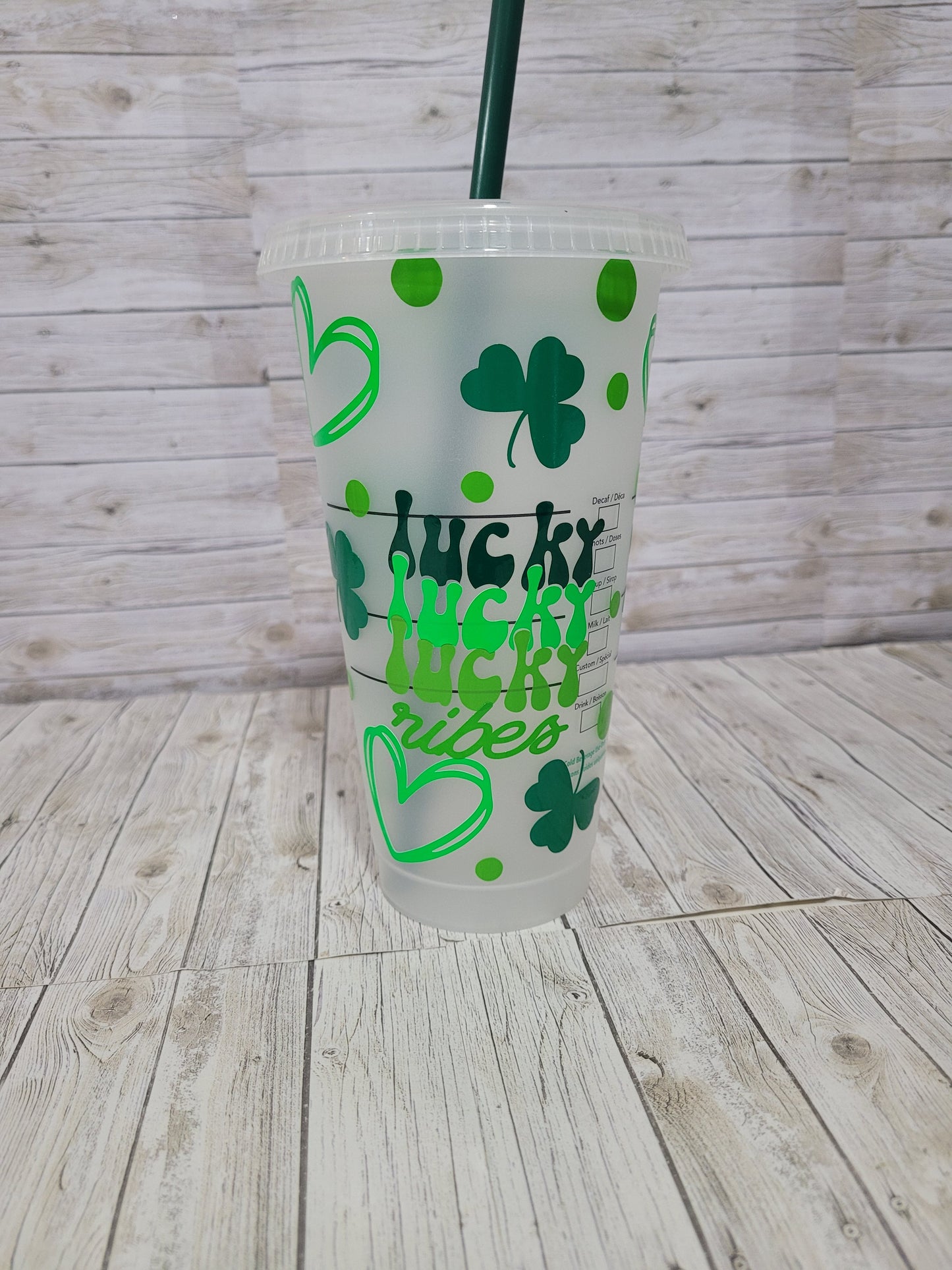 Lucky Shamrock Reusable Cup – St. Patrick’s Day Starbucks Style Tumbler