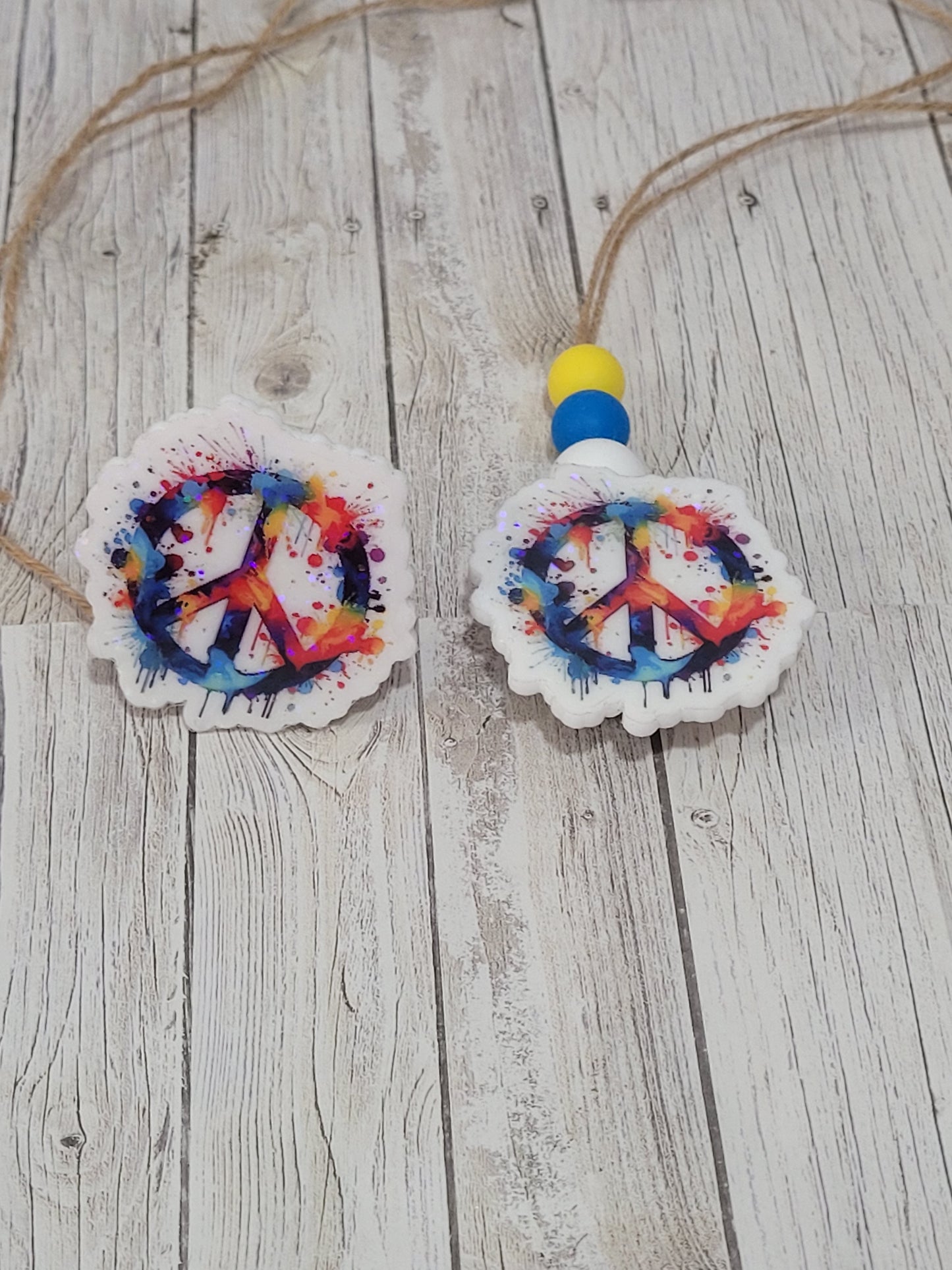 Peace Sign Car Fresheners – Colorful Hanging & Vent Clip