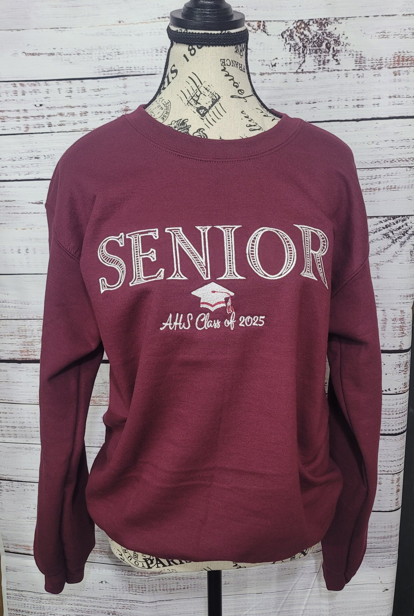 Custom Senior Class Sweatshirt – Embroidered Graduation Crewneck (Choose Your Year)