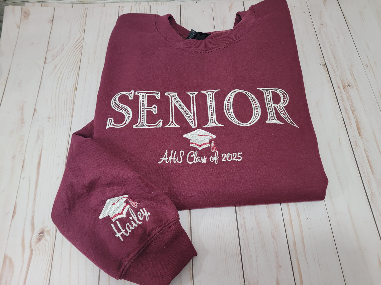 Custom Senior Class Sweatshirt – Embroidered Graduation Crewneck (Choose Your Year)