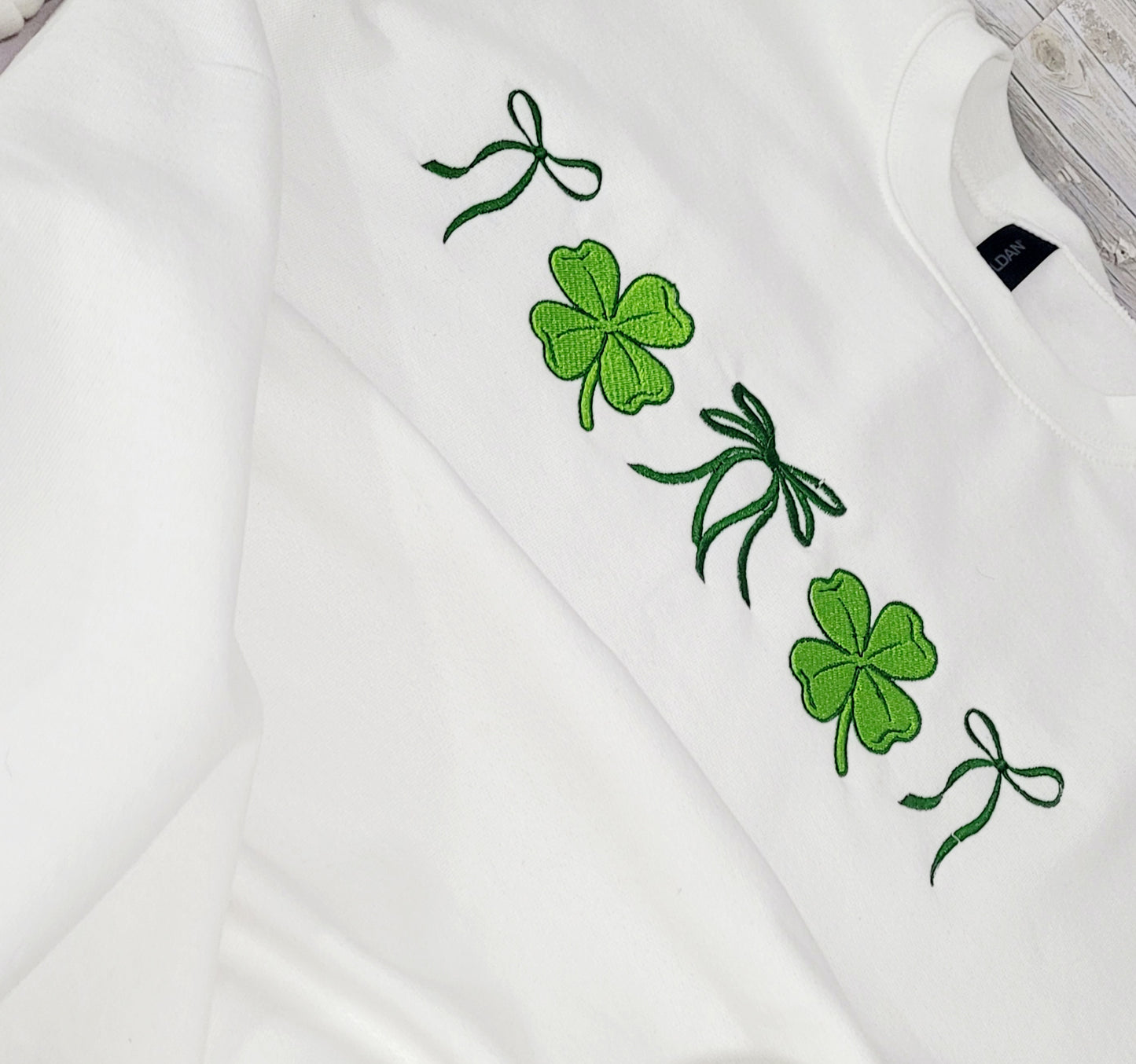 Lucky Clover Embroidered Sweater – St. Patrick’s Day Cozy Pullover 🍀