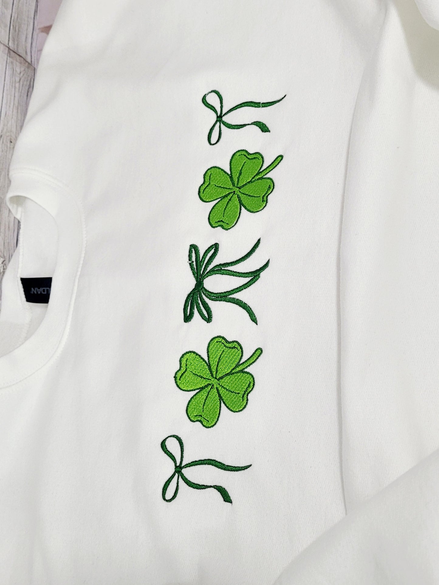 Lucky Clover Embroidered Sweater – St. Patrick’s Day Cozy Pullover 🍀