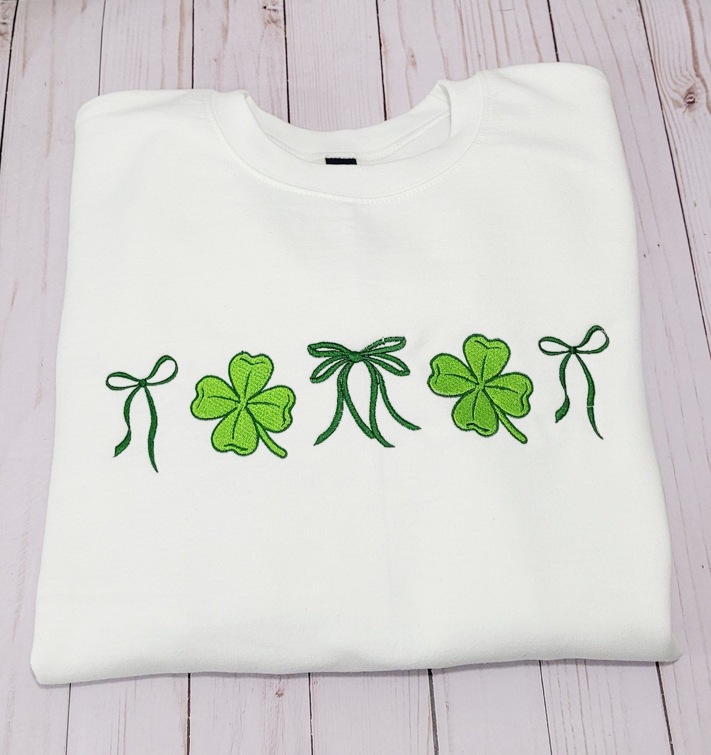 Lucky Clover Embroidered Sweater – St. Patrick’s Day Cozy Pullover 🍀