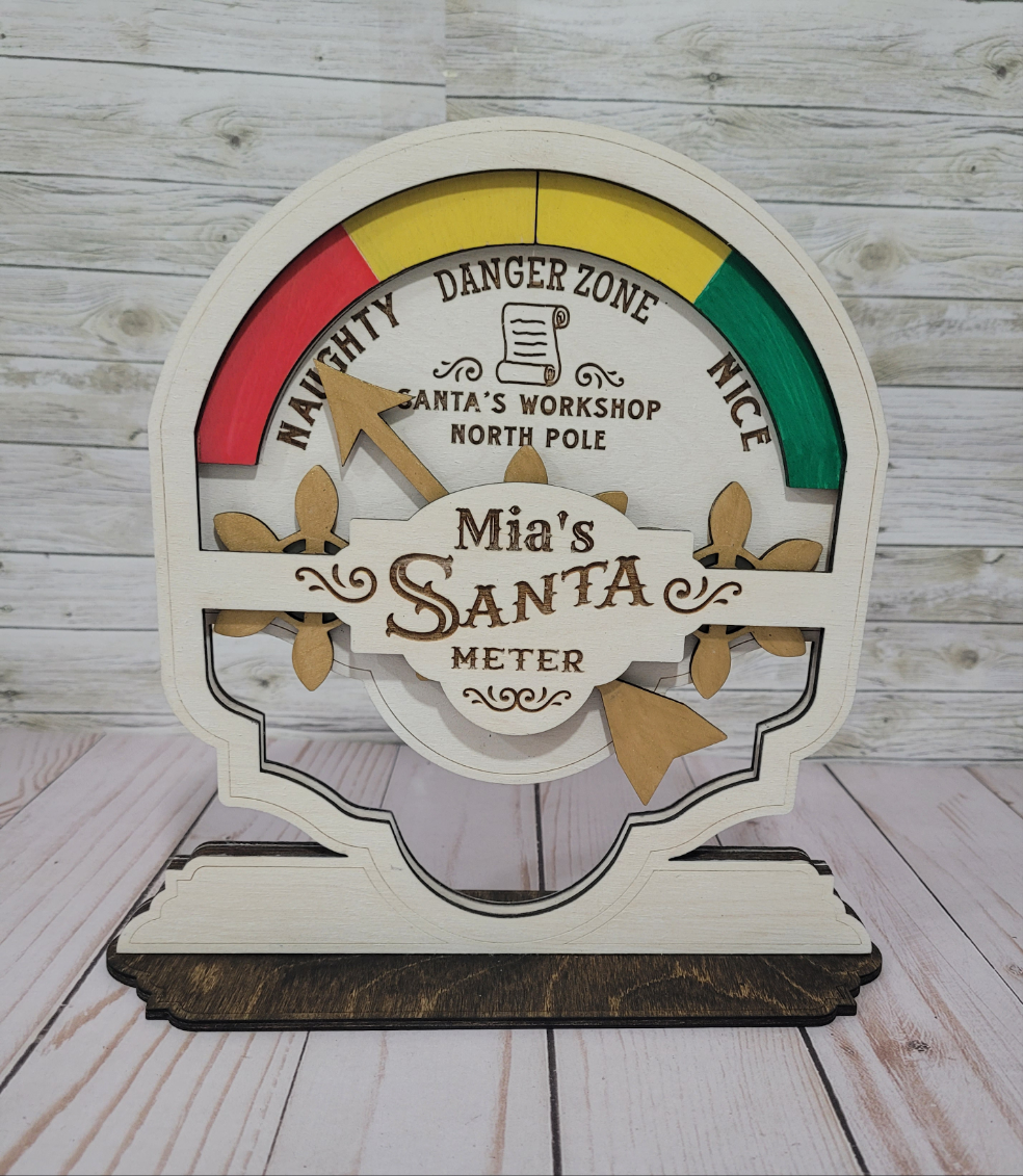 Personalized Santa Meter – Naughty or Nice Christmas Decor 🎅✨