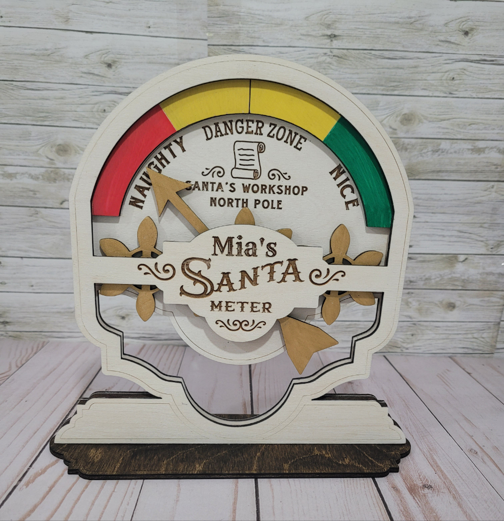 Personalized Santa Meter – Naughty or Nice Christmas Decor 🎅✨