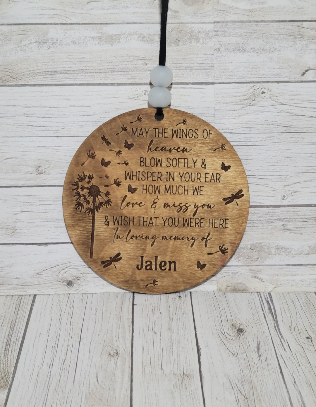 Personalized Memorial Ornament | Custom Photo or Quote | In Loving Memory Car Charm