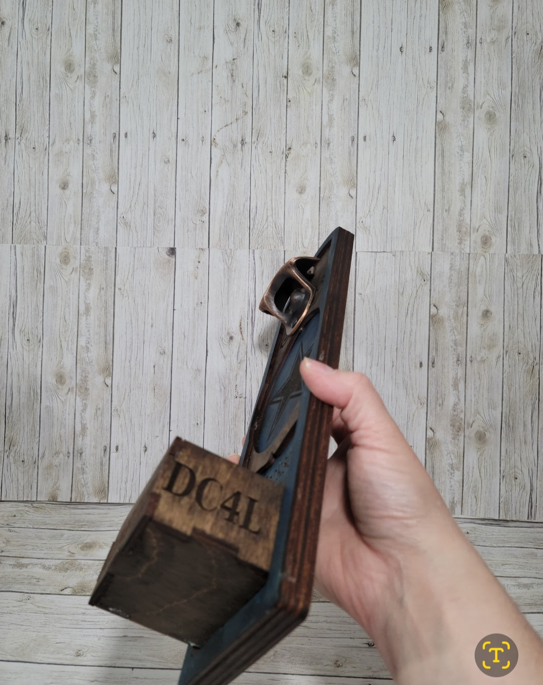 Personalized Wooden Bottle Opener – Custom Wall-Mounted Beer Opener with Catcher