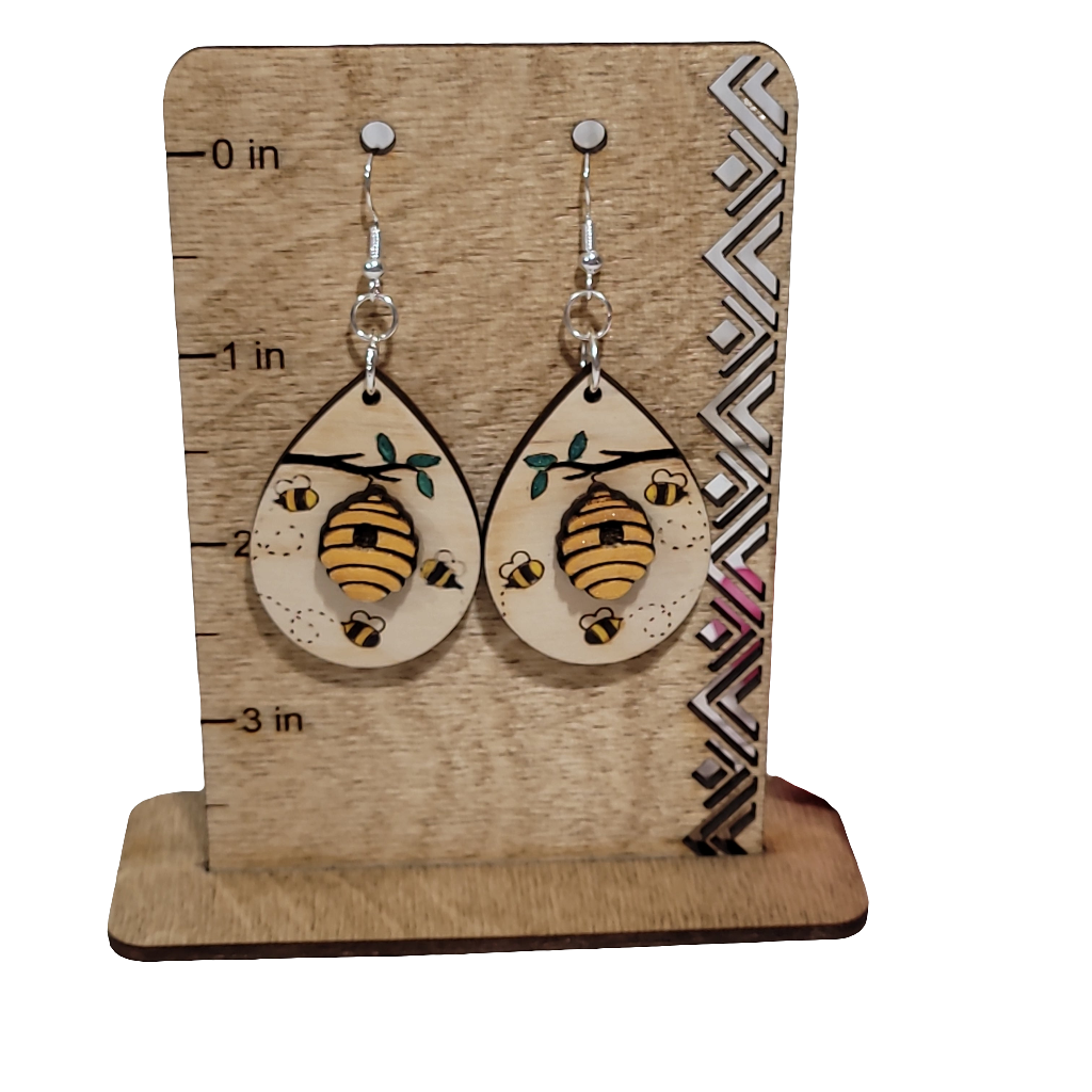 Bee Hive, Earrings