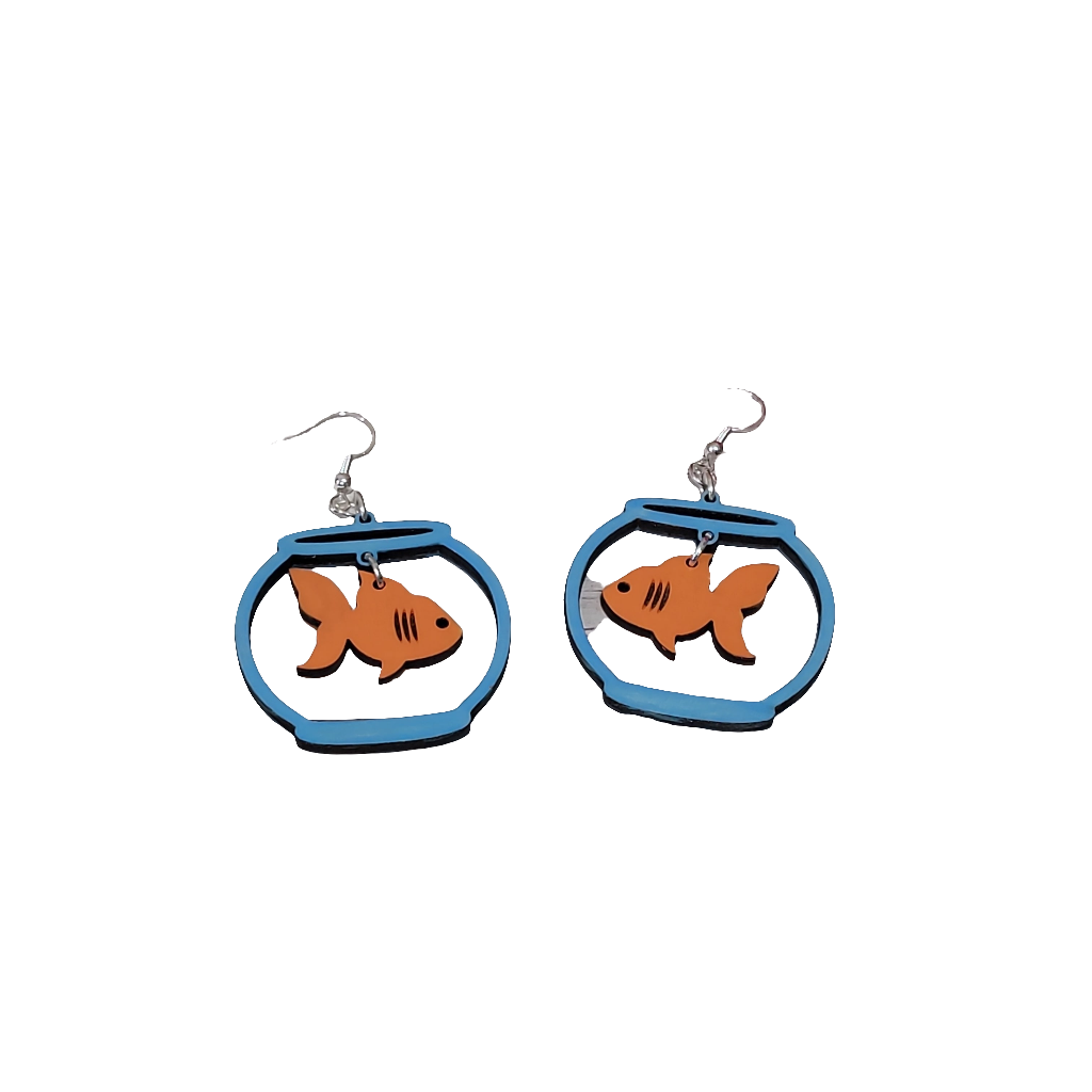 Gold Fish Earrings