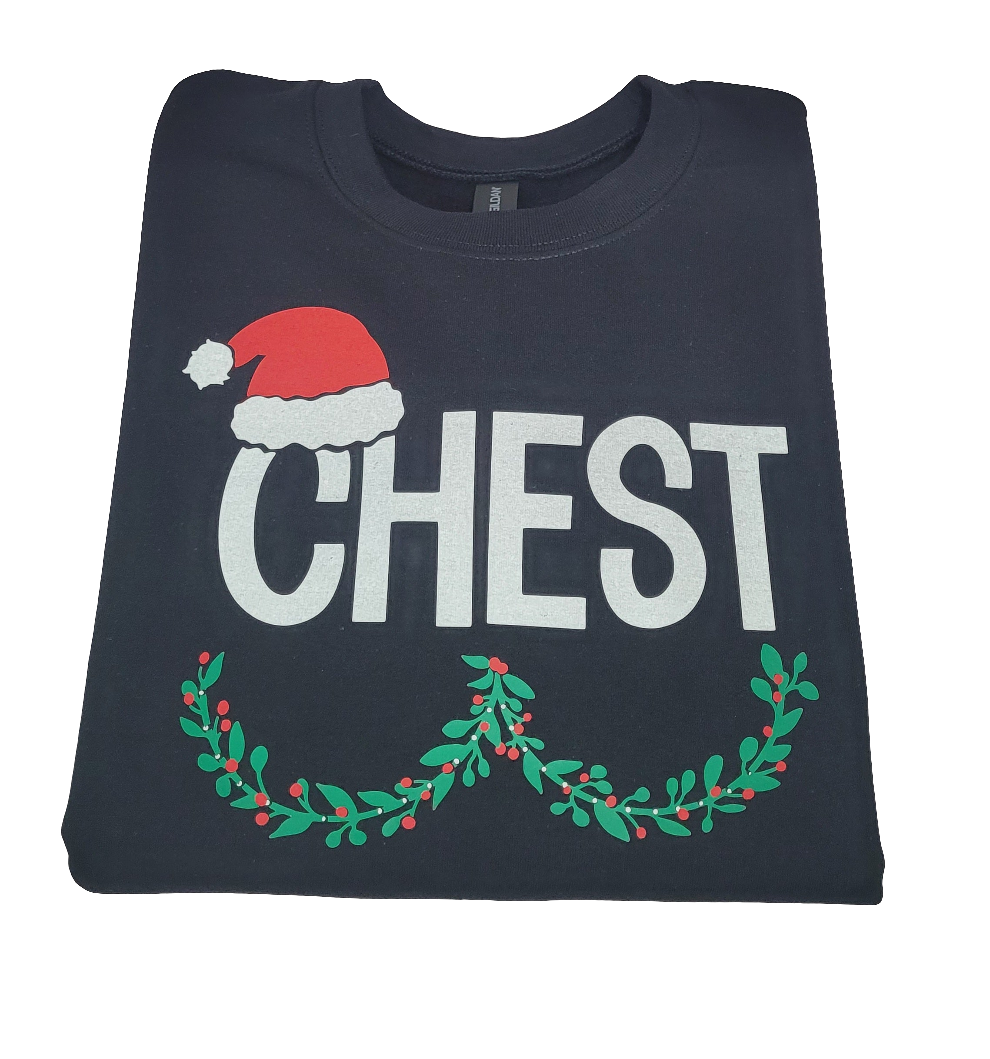Funny Couples Christmas Sweater Set – “Chest” & “Nuts” Holiday Pullover Duo 🎄😂
