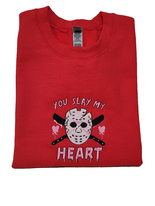 “You Slay My Heart” Embroidered Sweatshirt