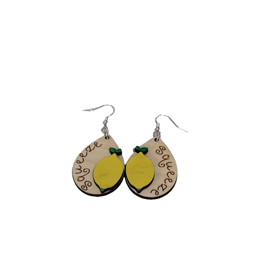 Lemon Earrings, Fresh Lemon Squeeze Earrings