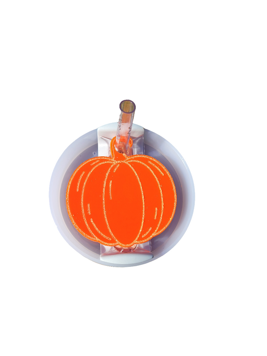 Pumpkin Straw Topper – Halloween & Fall Cup Accessory