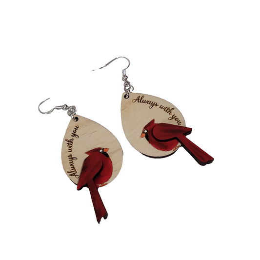 Cardinal Earrings, Always With You Earrings