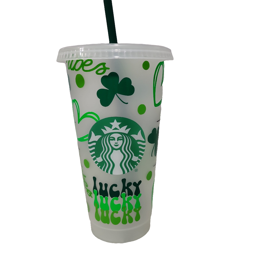 Lucky Shamrock Reusable Cup – St. Patrick’s Day Starbucks Style Tumbler