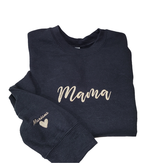 Personalized Mama Embroidered Sweatshirt – Custom Kids’ Names