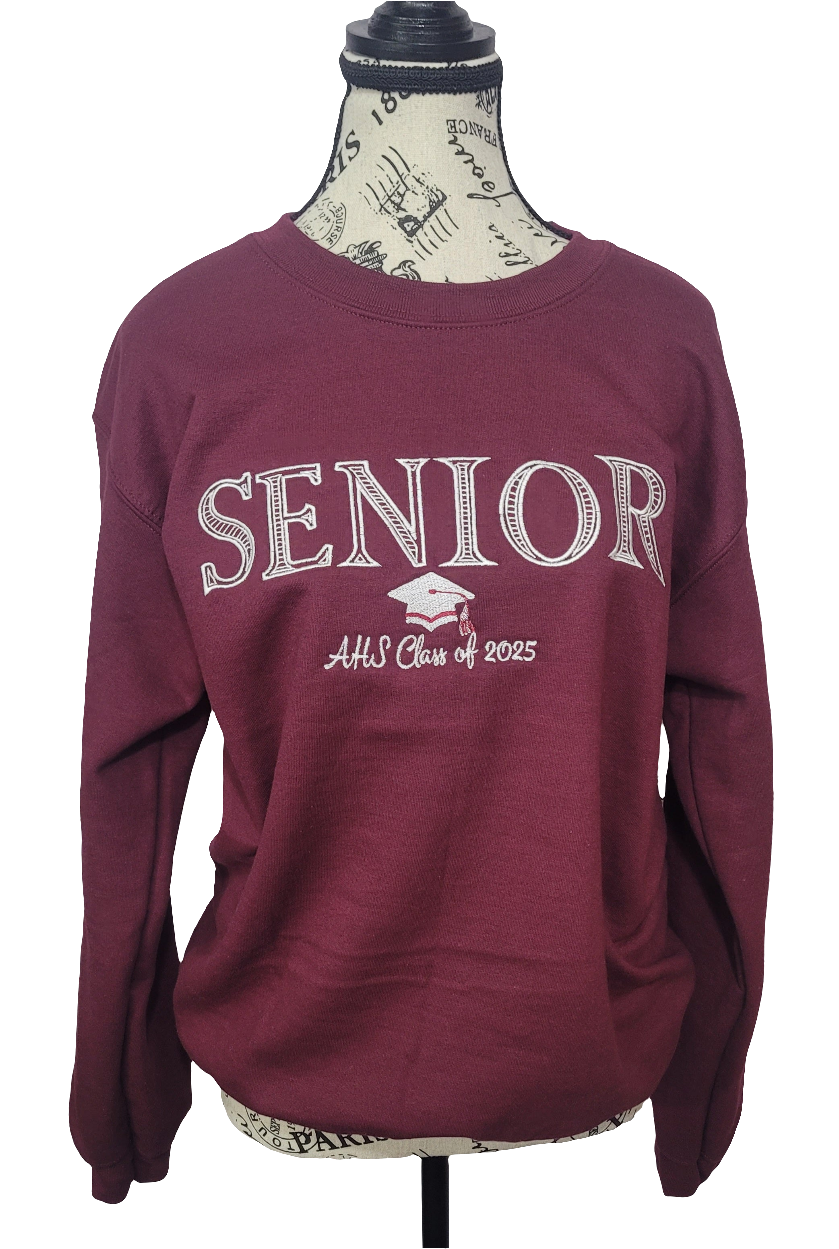 Custom Senior Class Sweatshirt – Embroidered Graduation Crewneck (Choose Your Year)