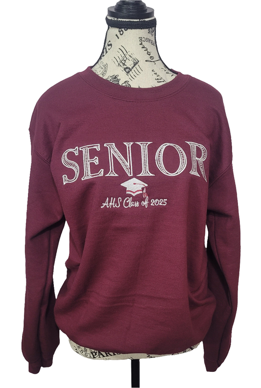 Custom Senior Class Sweatshirt – Embroidered Graduation Crewneck (Choose Your Year)