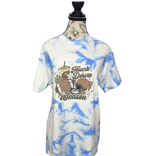 Touchdown Season Tie-Dye T-Shirt | Game Day Graphic Tee | Football Fan Apparel