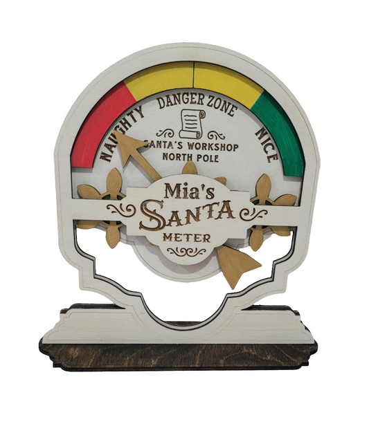Personalized Santa Meter – Naughty or Nice Christmas Decor 🎅✨