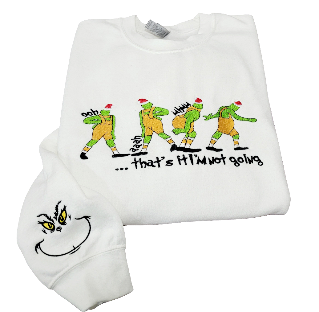 “That’s It, I’m Not Going” Holiday Sweatshirt – Funny Grinch Style Pullover 🎄😆