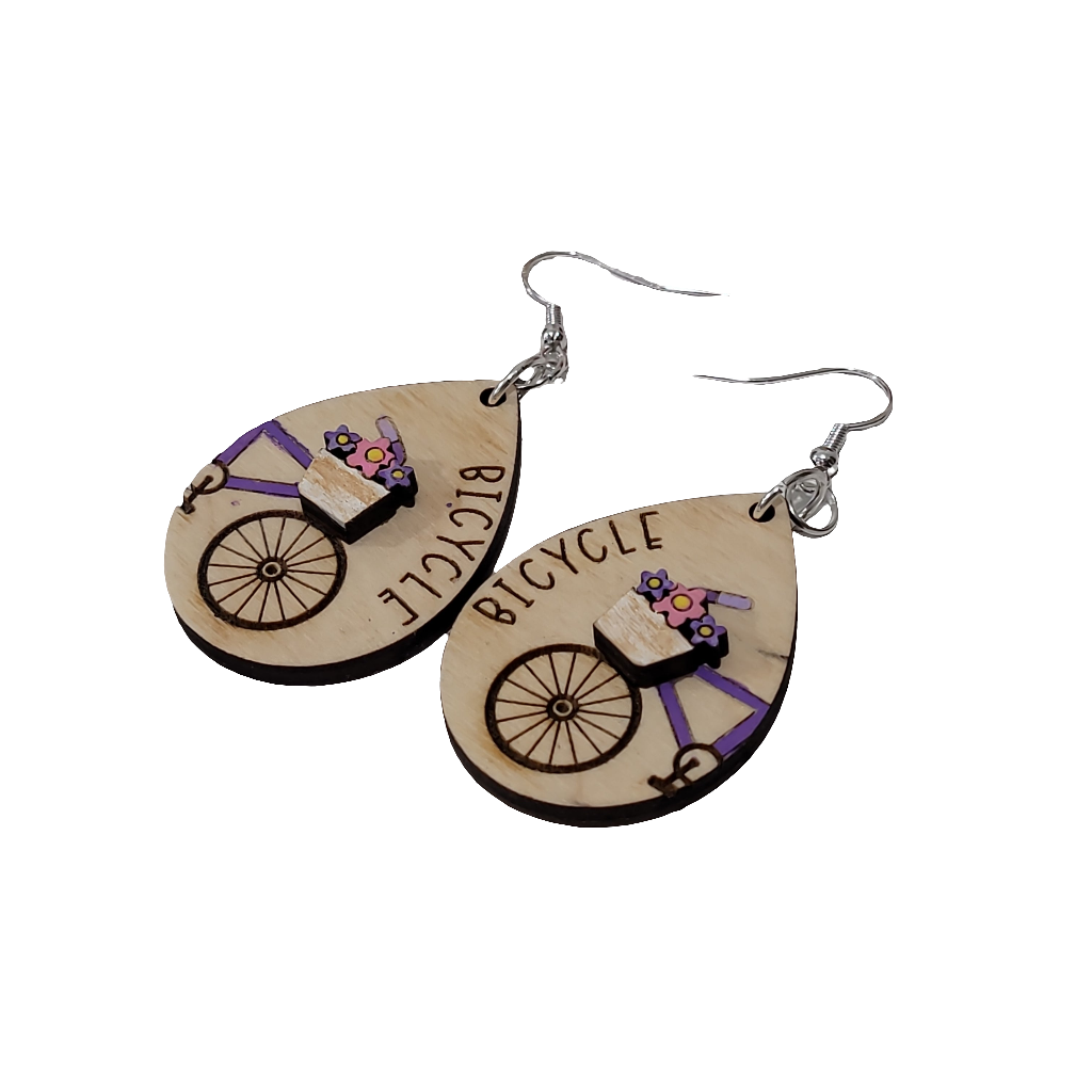 Bike Earrings