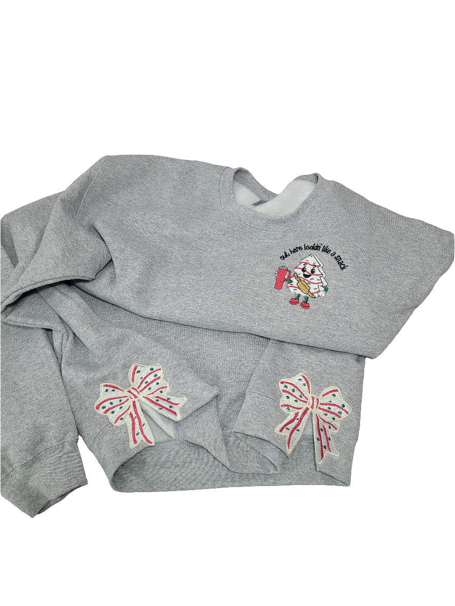 Out Here Lookin’ Like a Snack Sweatshirt – Funny Holiday Pullover 🎄🍪