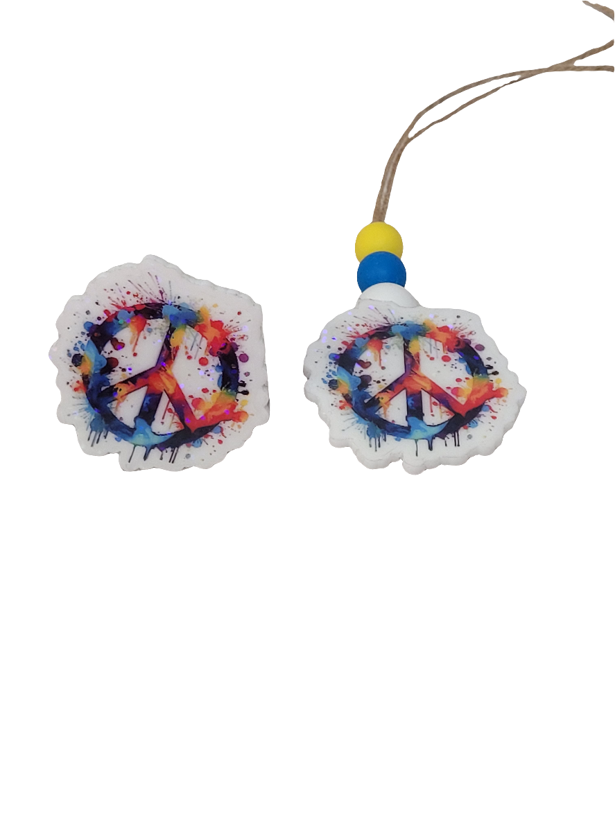 Peace Sign Car Fresheners – Colorful Hanging & Vent Clip