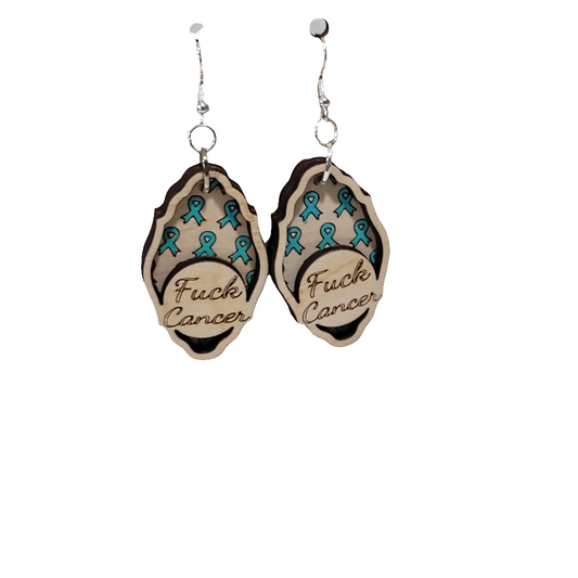Fuck Cancer Earrings
