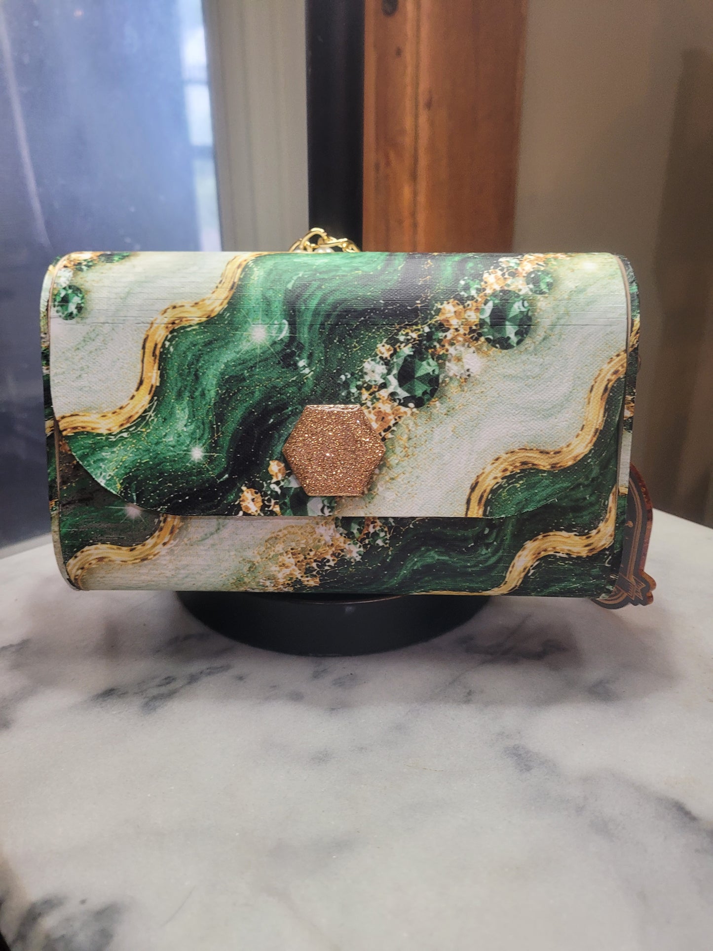 Zodiac Birthstone Wooden Purse | Handmade Crossbody Clutch | Personalized Zodiac Gift