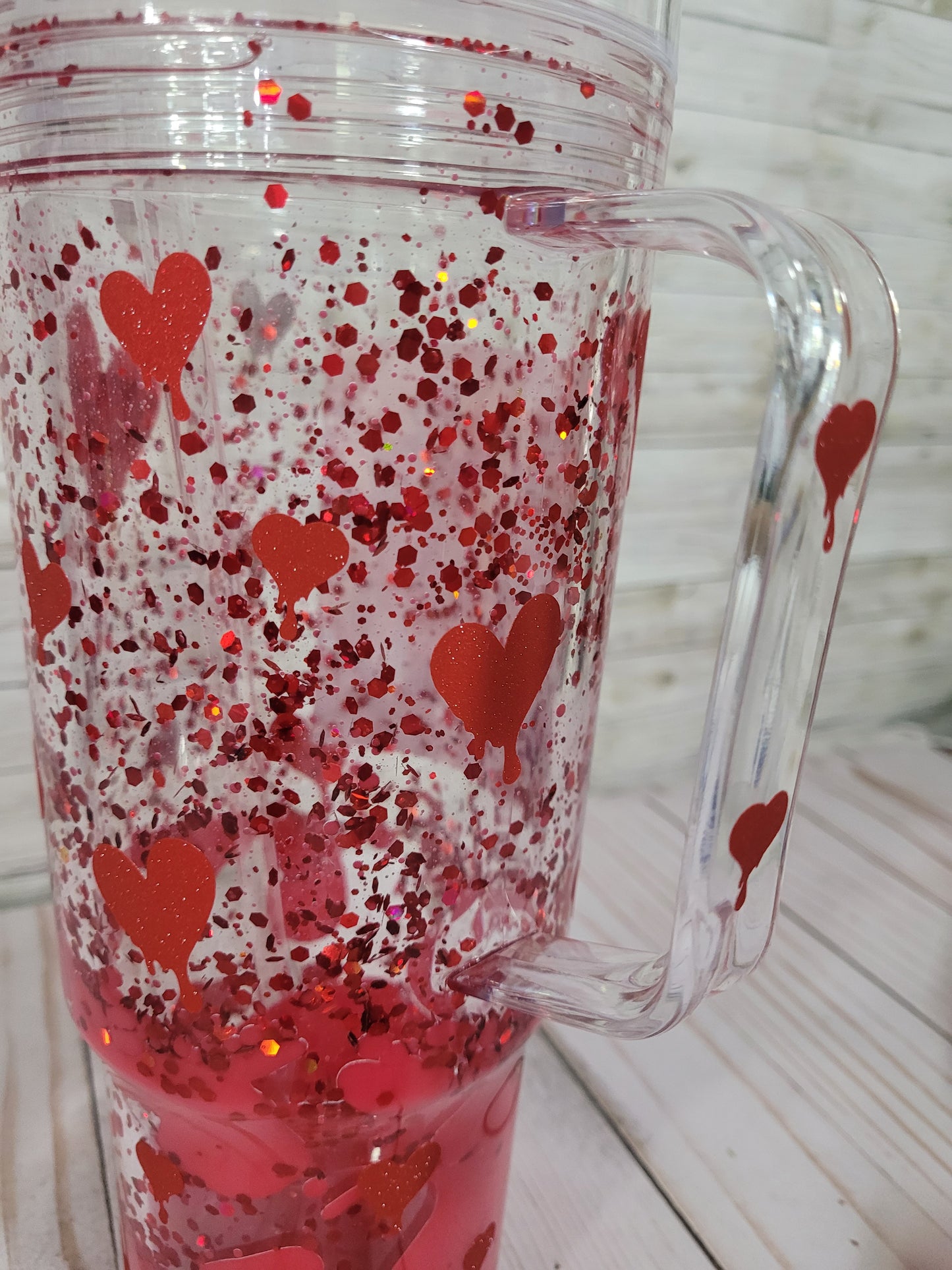 Bloody Valentine Horror Couple Snow Globe Tumbler – Michael Myers & Jason Glitter Cup – Creepy Cute Horror Movie Gift