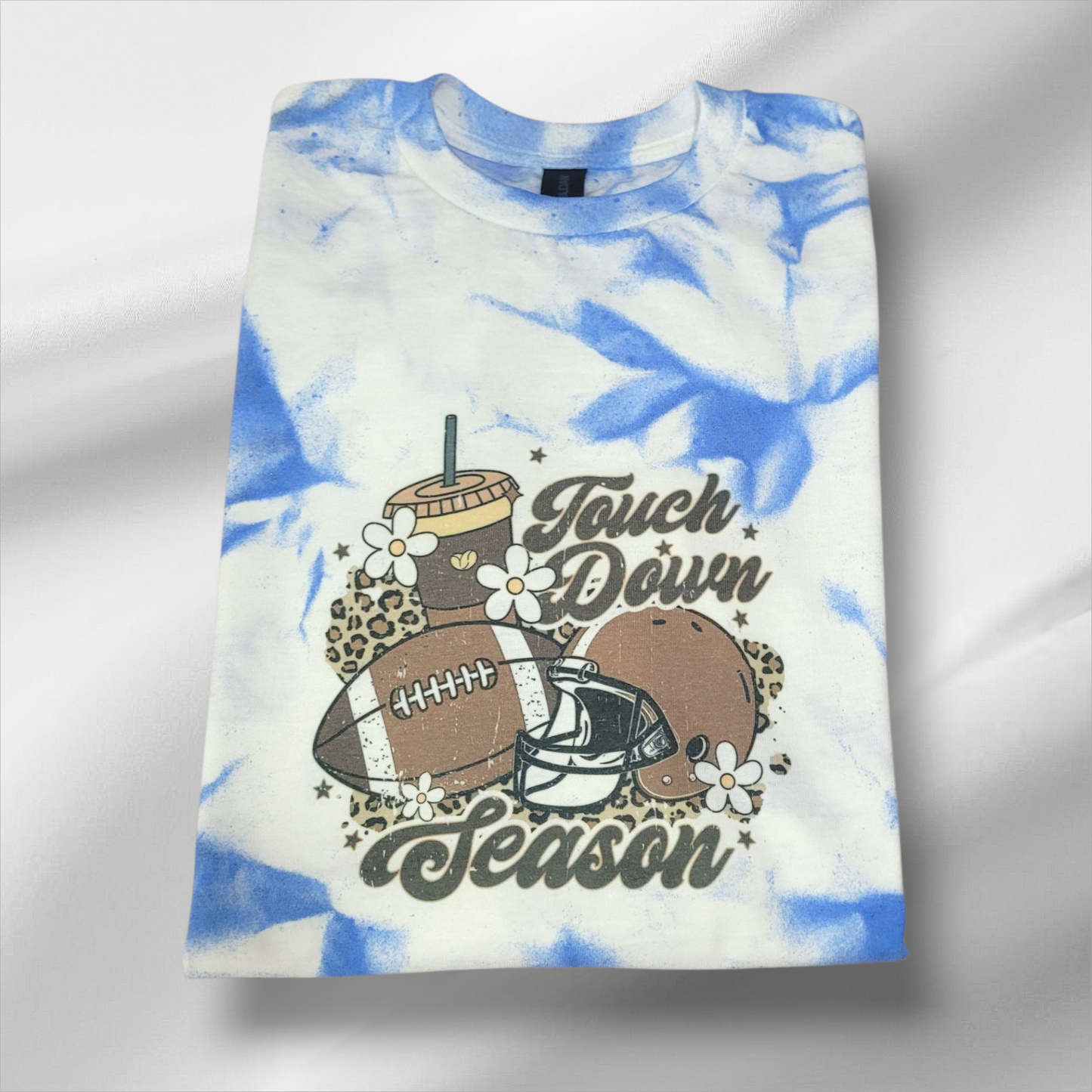 Touchdown Season Tie-Dye T-Shirt | Game Day Graphic Tee | Football Fan Apparel